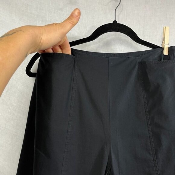 Talbots Petites Cropped Straight Leg High Water Chinos Womens 8 Flat Front Black - Picture 3 of 11